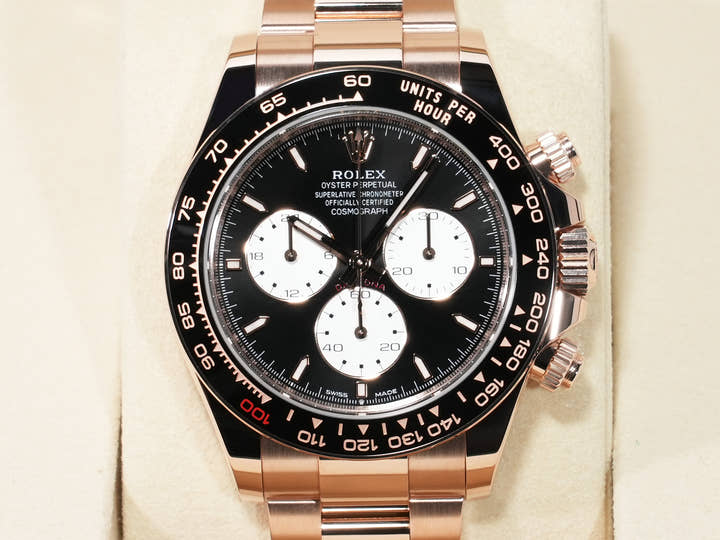 Rolex Daytona Ref. 126525LN Everose Gold with Bright Black Dial, Unused (onj4iqdu)