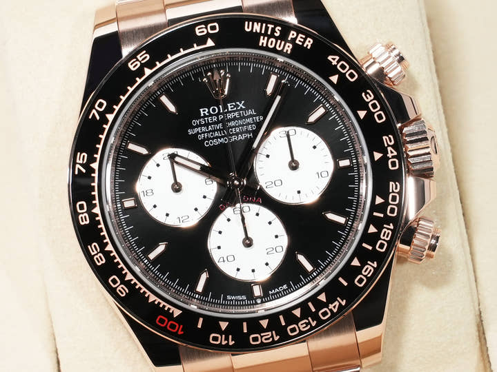 Rolex Daytona Ref. 126525LN Everose Gold with Bright Black Dial, Unused (onj4iqdu)