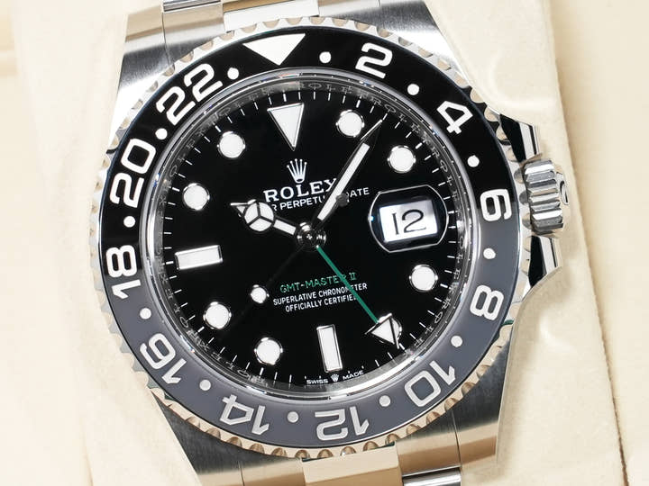 ロレックス GMTマスターII Ref.126710GRNR ステンレススチール ブラック文字盤 オイスターブレスレット 未使用 c7qwmmdn