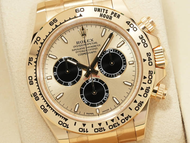 ロレックス デイトナ Ref.126508 イエローゴールド ゴールデンxブライトブラック文字盤 未使用 fa9v9mqi