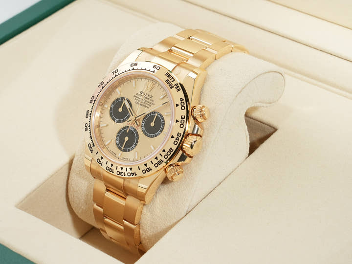 ロレックス デイトナ Ref.126508 イエローゴールド ゴールデンxブライトブラック文字盤 未使用 fa9v9mqi