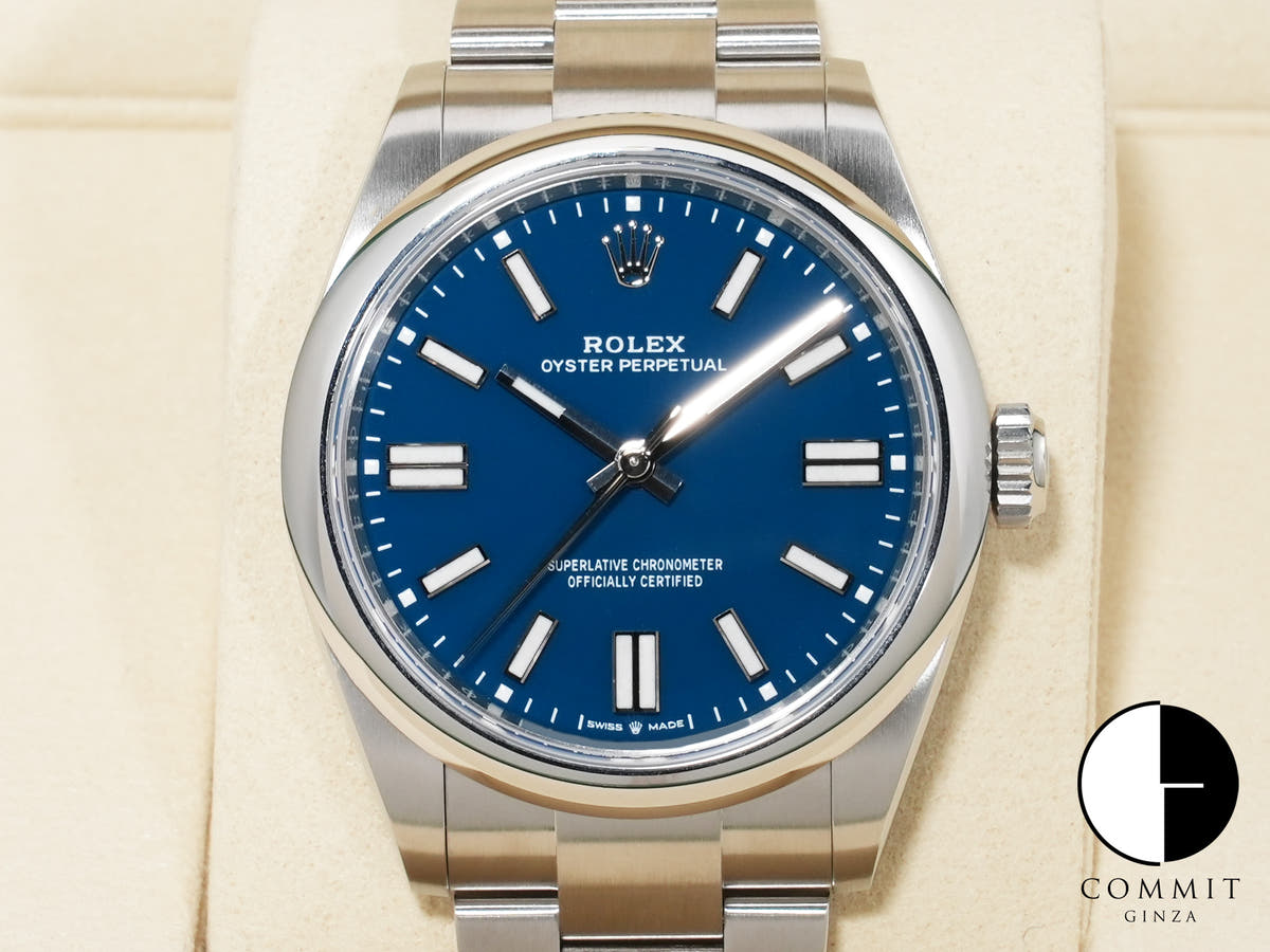 ロレックス オイスターパーペチュアル41 Ref.134300 ステンレススチール メッドブルー文字盤 未使用 sdz7amvn