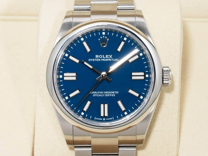 ロレックス オイスターパーペチュアル41 Ref.134300 ステンレススチール メッドブルー文字盤 未使用 sdz7amvn