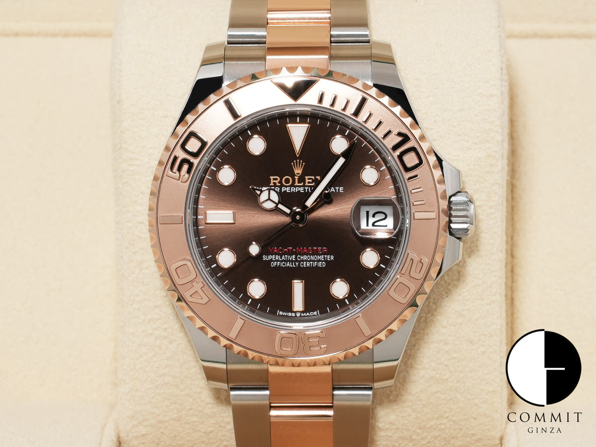 ロレックス ヨットマスター37 Ref.268621 ステンレススチール/エバーローズゴールド チョコレート文字盤 美品 s6hoy64x