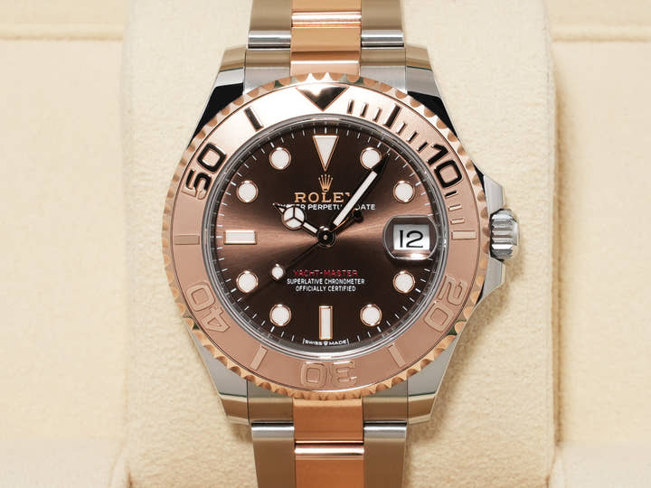 ロレックス ヨットマスター37 Ref.268621 ステンレススチール/エバーローズゴールド チョコレート文字盤 美品 s6hoy64x