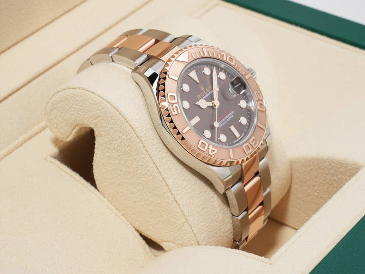 ロレックス ヨットマスター37 Ref.268621 ステンレススチール/エバーローズゴールド チョコレート文字盤 美品 s6hoy64x
