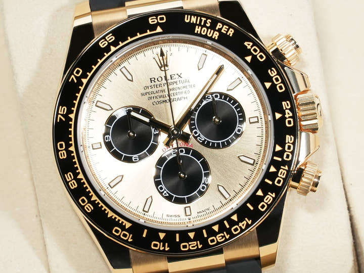 Rolex Daytona Ref. 126518LN Yellow Gold with Golden and Bright Black Dial, Unused (uokxhojb)