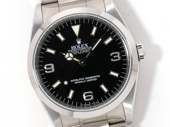 ロレックス エクスプローラーI Ref.14270 ステンレススチール ブラック文字盤 オイスターブレスレット 中古 h9gaxuav