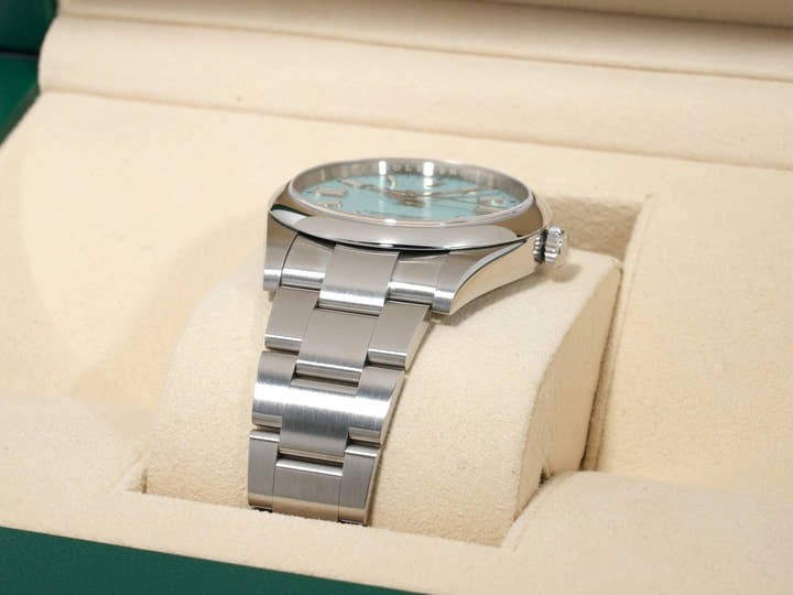 ロレックス オイスターパーペチュアル41 Ref.124300 ステンレススチール ターコイズ文字盤 美品 wycqiz63