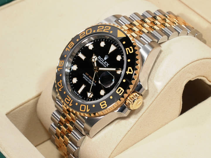 ロレックス GMTマスターII Ref.126713GRNR ステンレススチール/イエローゴールド ブラック文字盤 ジュビリーブレスレット 未使用 5tribsrz