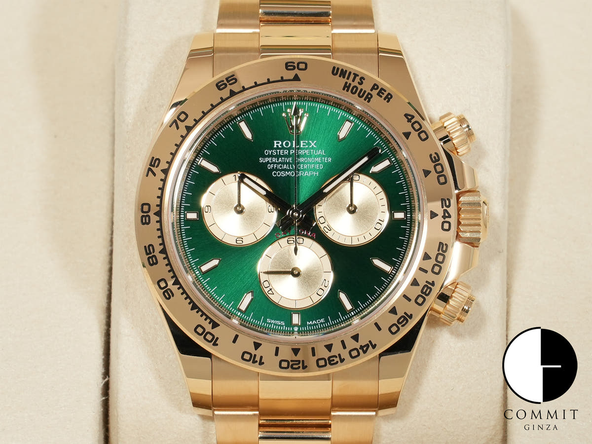 ロレックス デイトナ Ref.126508 イエローゴールド グリーン文字盤 未使用 5wnfv7bu