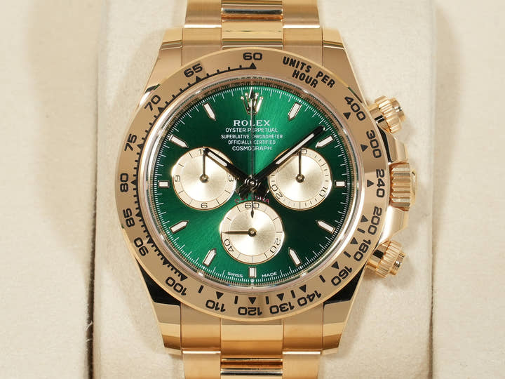 ロレックス デイトナ Ref.126508 イエローゴールド グリーン文字盤 未使用 5wnfv7bu