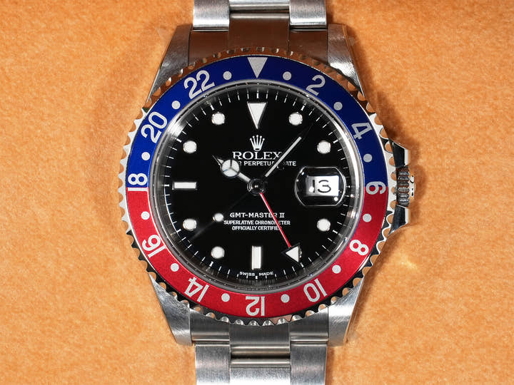 ロレックス GMTマスターII Ref.16710 ステンレススチール ブラック文字盤 オイスターブレスレット デッドストック zxa59r6p