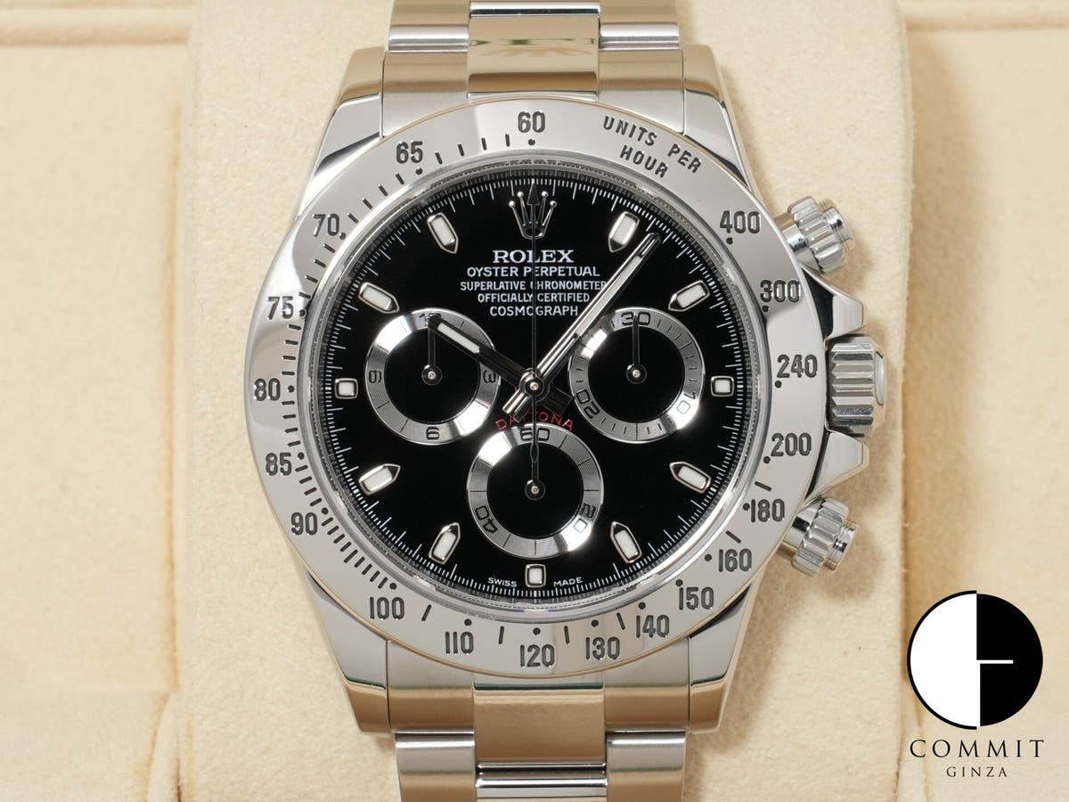 ロレックス デイトナ Ref.116520 ステンレススチール ブラック文字盤 美品 kuc3zc42