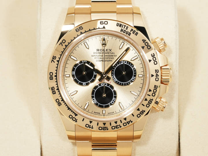 ロレックス デイトナ Ref.126508 イエローゴールド ゴールデンxブライトブラック文字盤 未使用 schk7rst