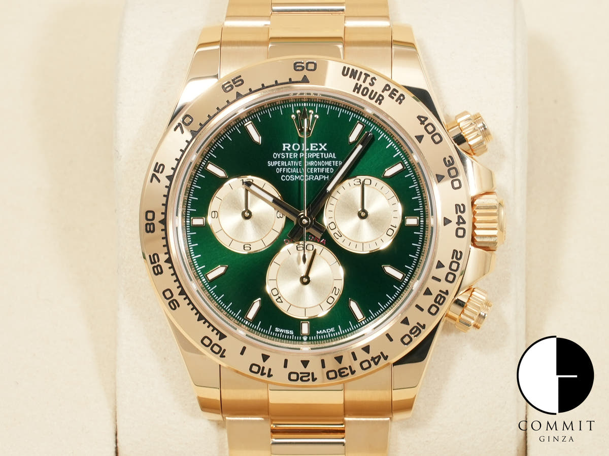 ロレックス デイトナ Ref.126508 イエローゴールド グリーン文字盤 未使用 98fubyaa