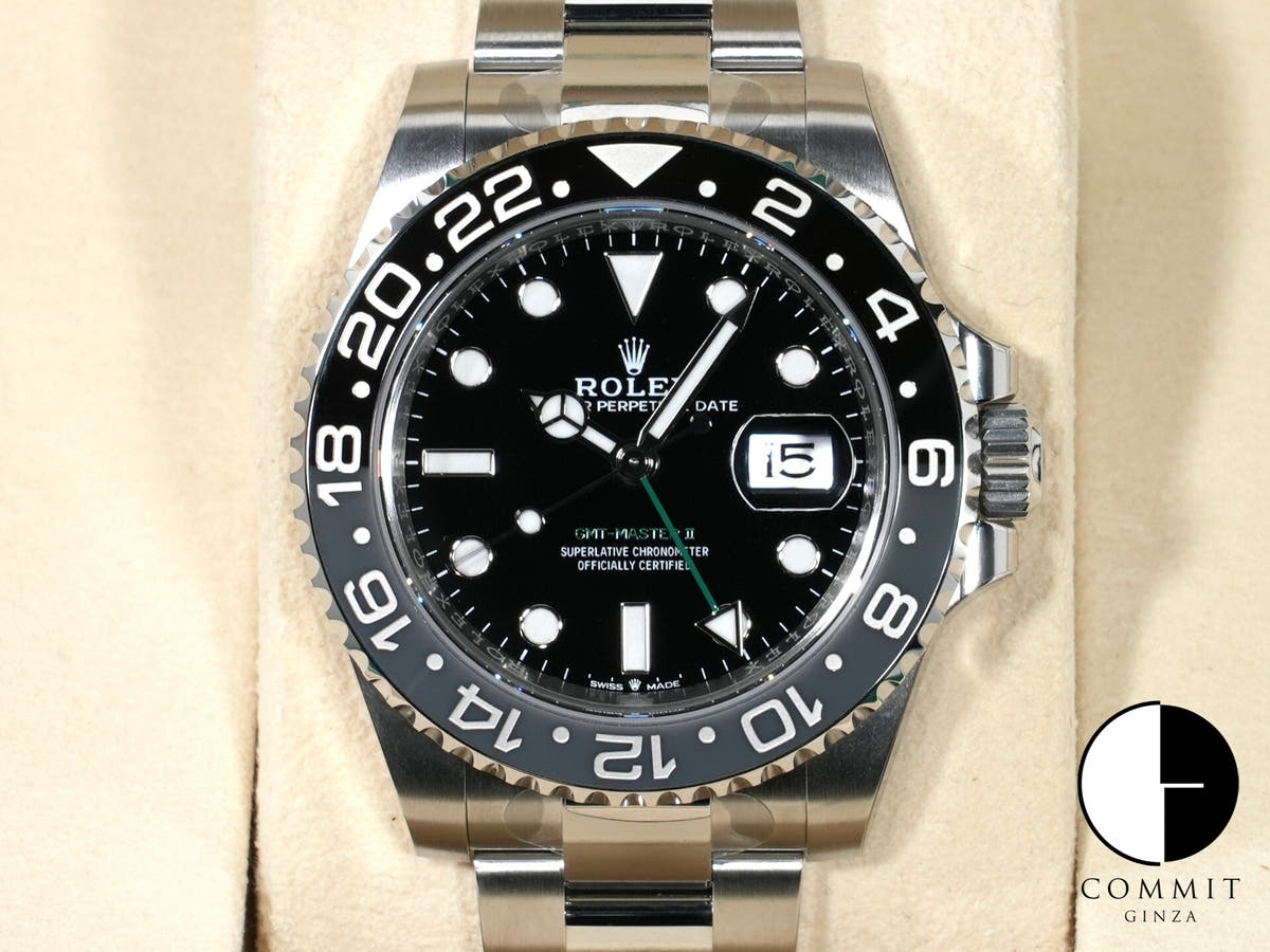 Rolex GMT-Master II Ref. 126710GRNR Stainless Steel Black Dial Oyster Bracelet Unused 7gg67ntg