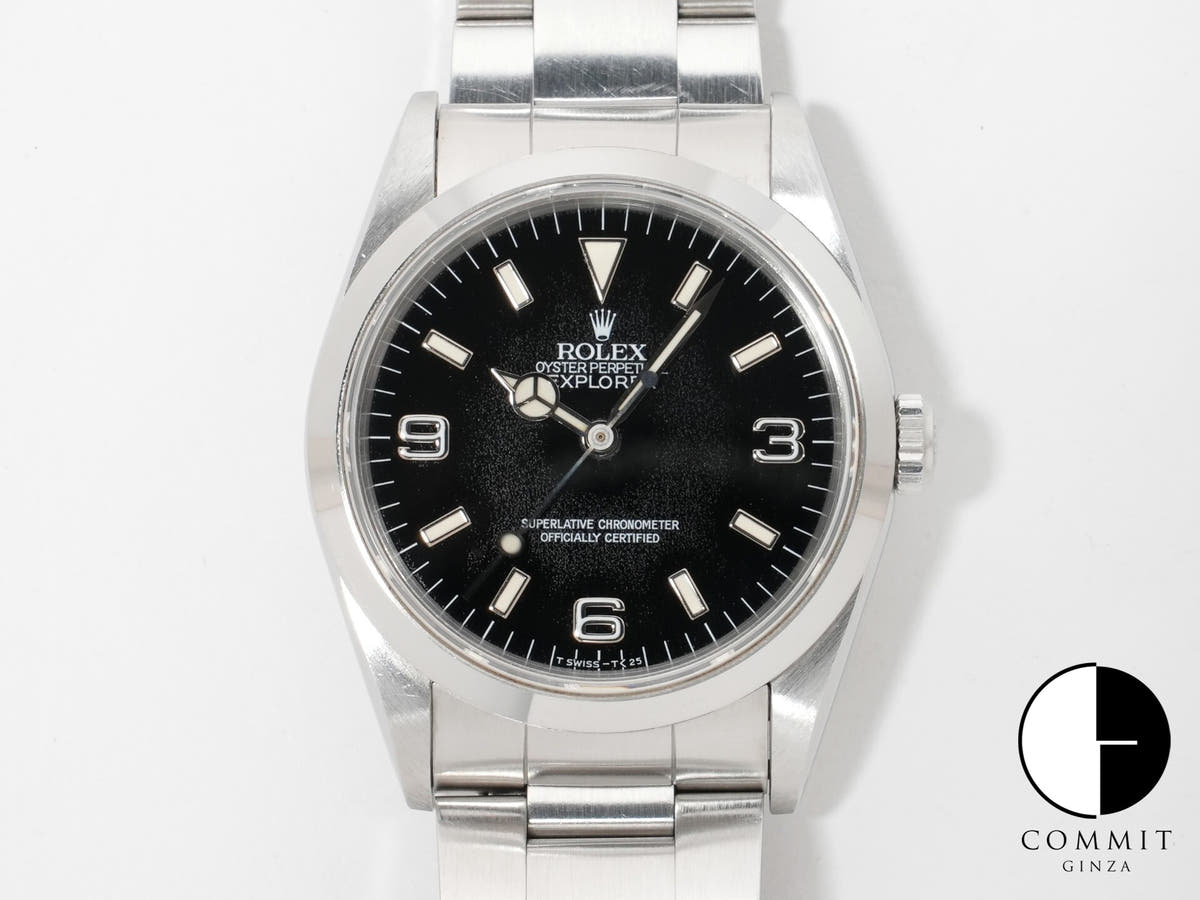 ロレックス エクスプローラーI Ref.14270 ステンレススチール ブラック文字盤 オイスターブレスレット 中古 amnwqum2