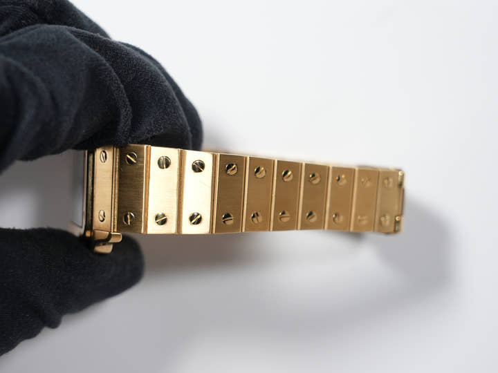 カルティエ サントス ガルべ LM Ref.2960 イエローゴールド ホワイト文字盤 中古 newt4q6z