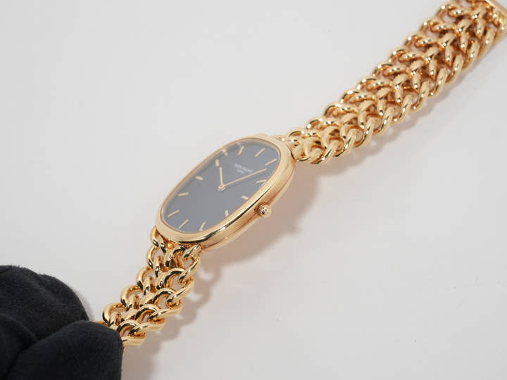 パテックフィリップ ゴールデンエリプス Ref.3738/119 イエローゴールド ブルー文字盤 中古 mf9u2rfp