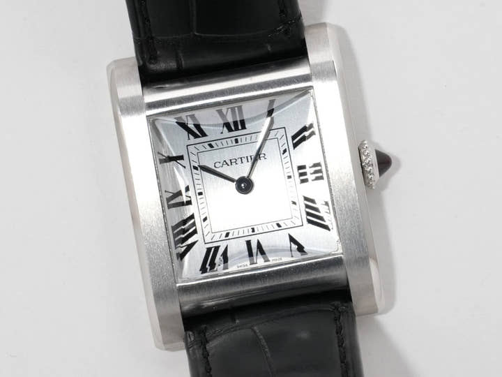 カルティエ タンク ノルマル Ref.WGTA0109 プラチナ シルバー文字盤 美品 5d7xohq9