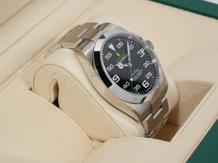 ロレックス エアキング Ref.126900 ステンレススチール ブラック文字盤 オイスターブレスレット 美中古 gsfcg3ke