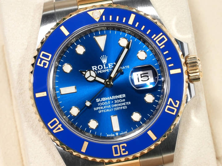 ロレックス サブマリーナー デイト Ref.126613LB ステンレススチール/イエローゴールド ブルー文字盤 美中古 cutwv72o