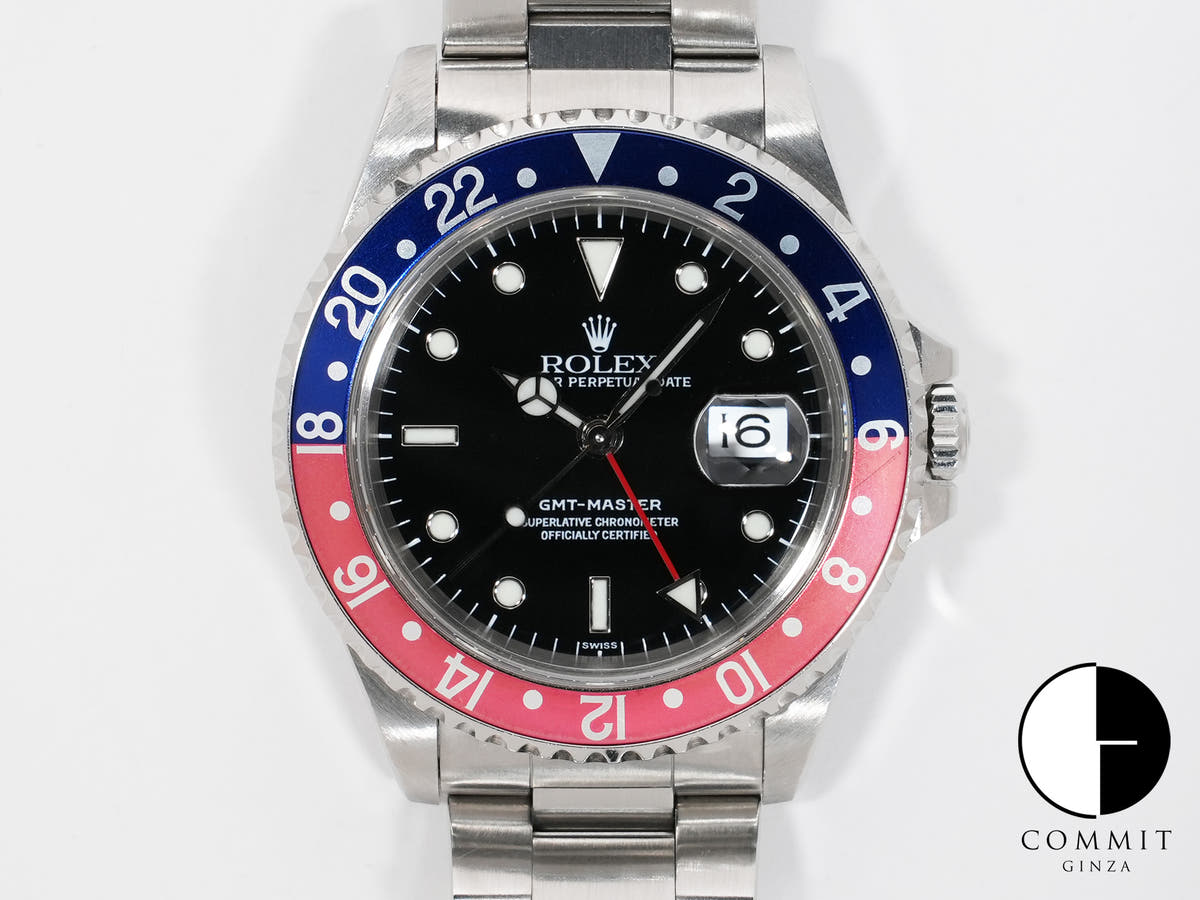 Rolex GMT Master Ref. 16700 Stainless Steel Black Dial Oyster Bracelet Used z9nntx2q