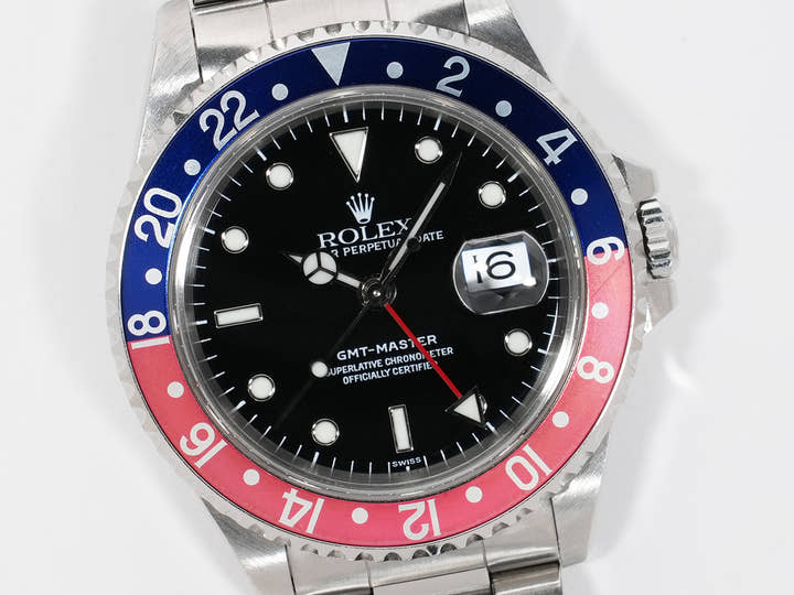 Rolex GMT Master Ref. 16700 Stainless Steel Black Dial Oyster Bracelet Used z9nntx2q