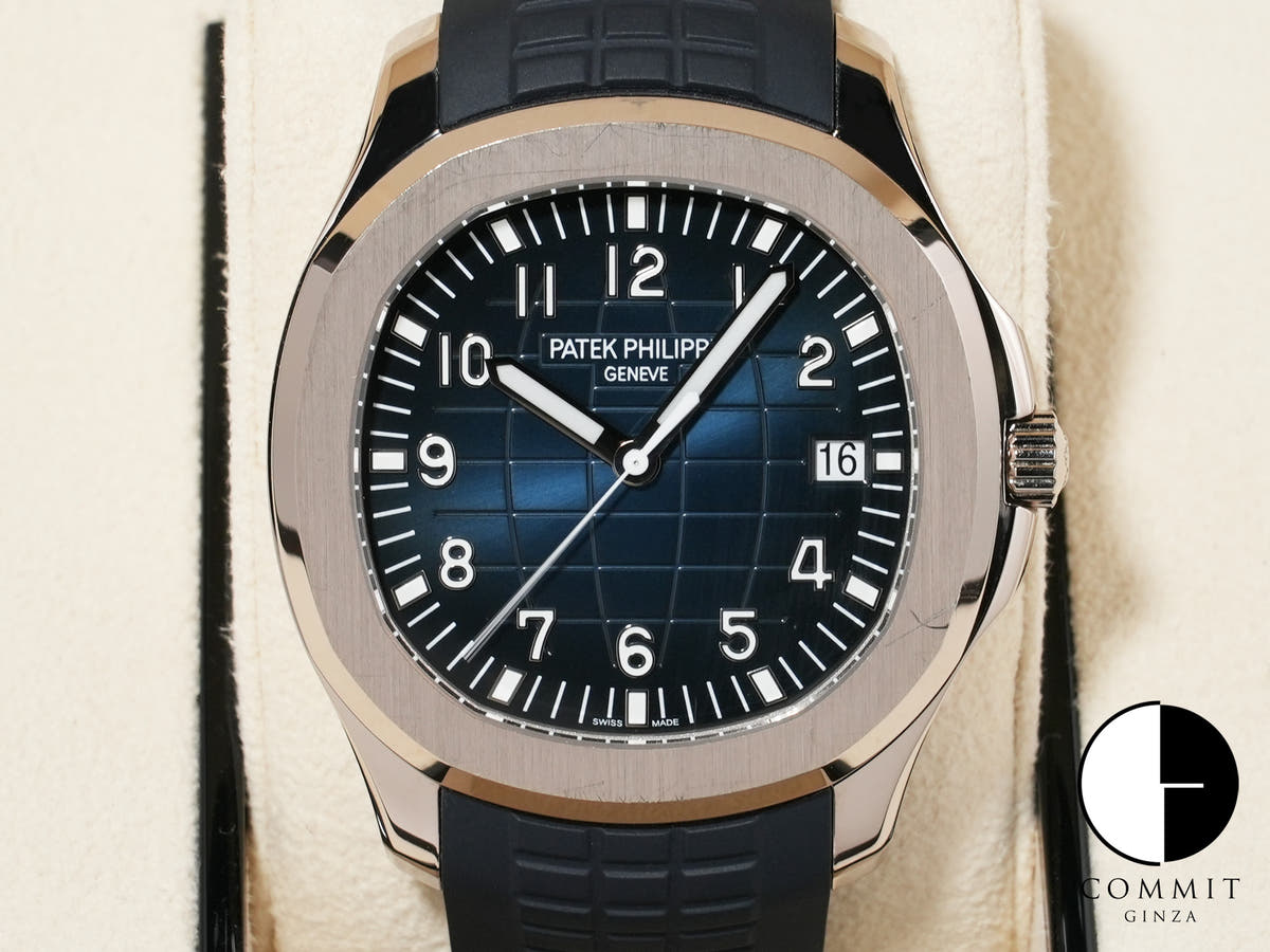 パテックフィリップ アクアノート Ref.5168G-001 ホワイトゴールド ミッドナイトブルー文字盤 中古 raewsqut