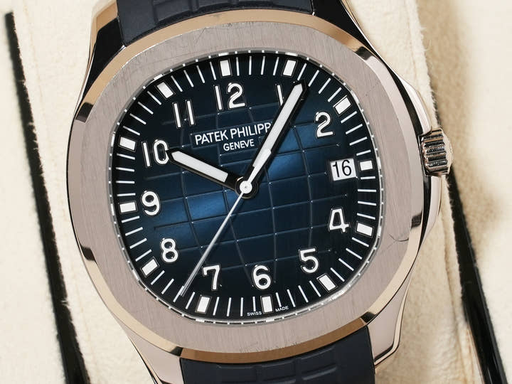 パテックフィリップ アクアノート Ref.5168G-001 ホワイトゴールド ミッドナイトブルー文字盤 中古 raewsqut