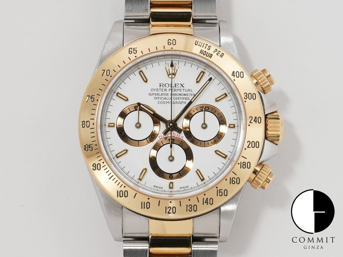 Rolex Daytona El Primero Ref. 16523 Stainless Steel/Yellow Gold White Dial Used mp5a6xxp
