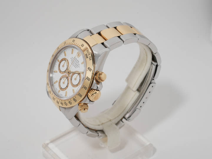 Rolex Daytona El Primero Ref. 16523 Stainless Steel/Yellow Gold White Dial Used mp5a6xxp