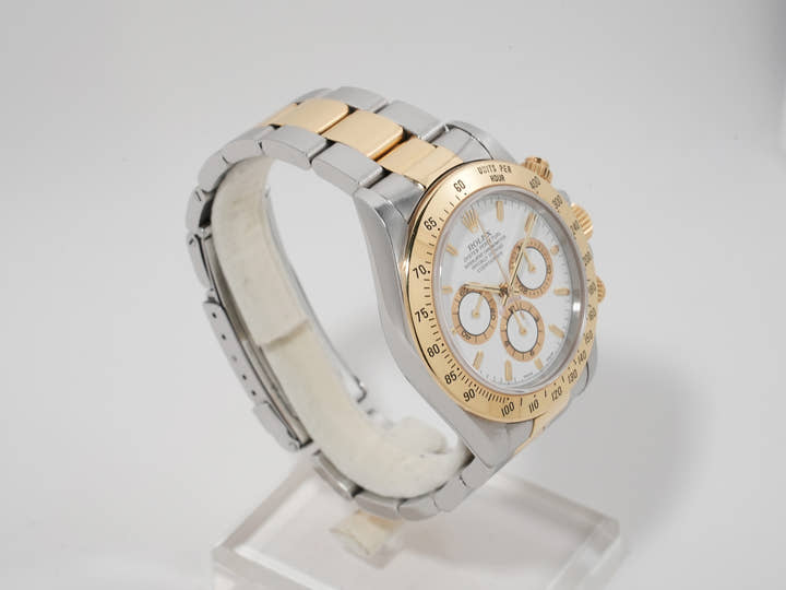Rolex Daytona El Primero Ref. 16523 Stainless Steel/Yellow Gold White Dial Used mp5a6xxp