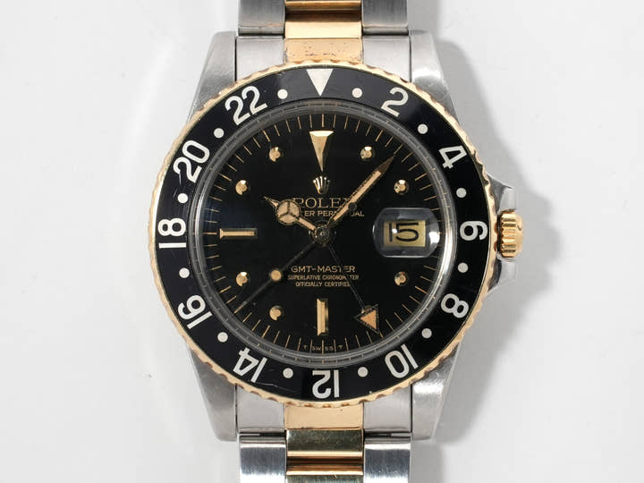 Rolex GMT Master Ref. 1675/3 Stainless Steel/Yellow Gold Black Dial Oyster Bracelet Pre-owned xasvd7ag
