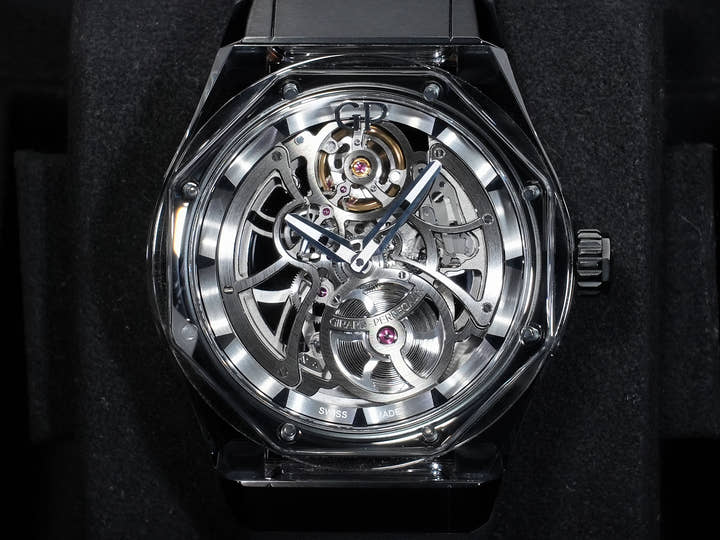 ジラールペルゴ ロレアート アブソルート ライト & シェード Ref.81071-43-2022-1CX サファイア & チタン スケルトン文字盤 美品 285qxvjm