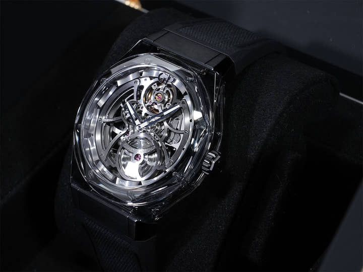 ジラールペルゴ ロレアート アブソルート ライト & シェード Ref.81071-43-2022-1CX サファイア & チタン スケルトン文字盤 美品 285qxvjm