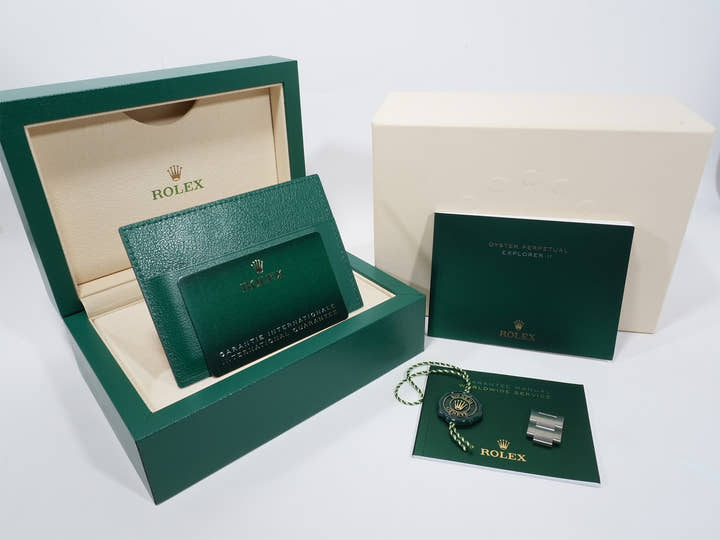 ロレックス エクスプローラーII Ref.226570 ステンレススチール ブラック文字盤 オイスターブレスレット 美品 fav53q2n