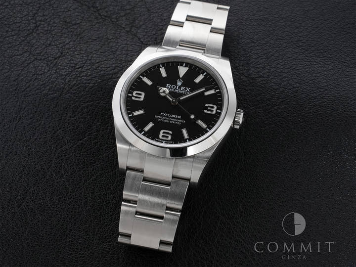ロレックス エクスプローラーI Ref.214270 ステンレススチール ブラック文字盤 オイスターブレスレット 中古 t7d9bbrx
