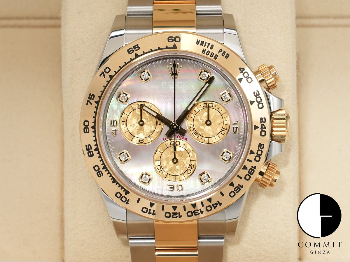 Rolex Daytona Ref.116503NG Stainless Steel/Yellow Gold Black Mother-of-Pearl Dial Used u97oon87
