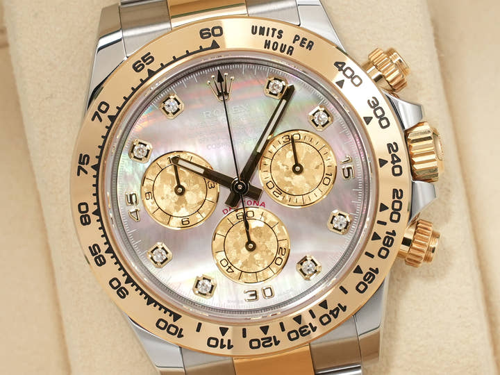 Rolex Daytona Ref.116503NG Stainless Steel/Yellow Gold Black Mother-of-Pearl Dial Used u97oon87