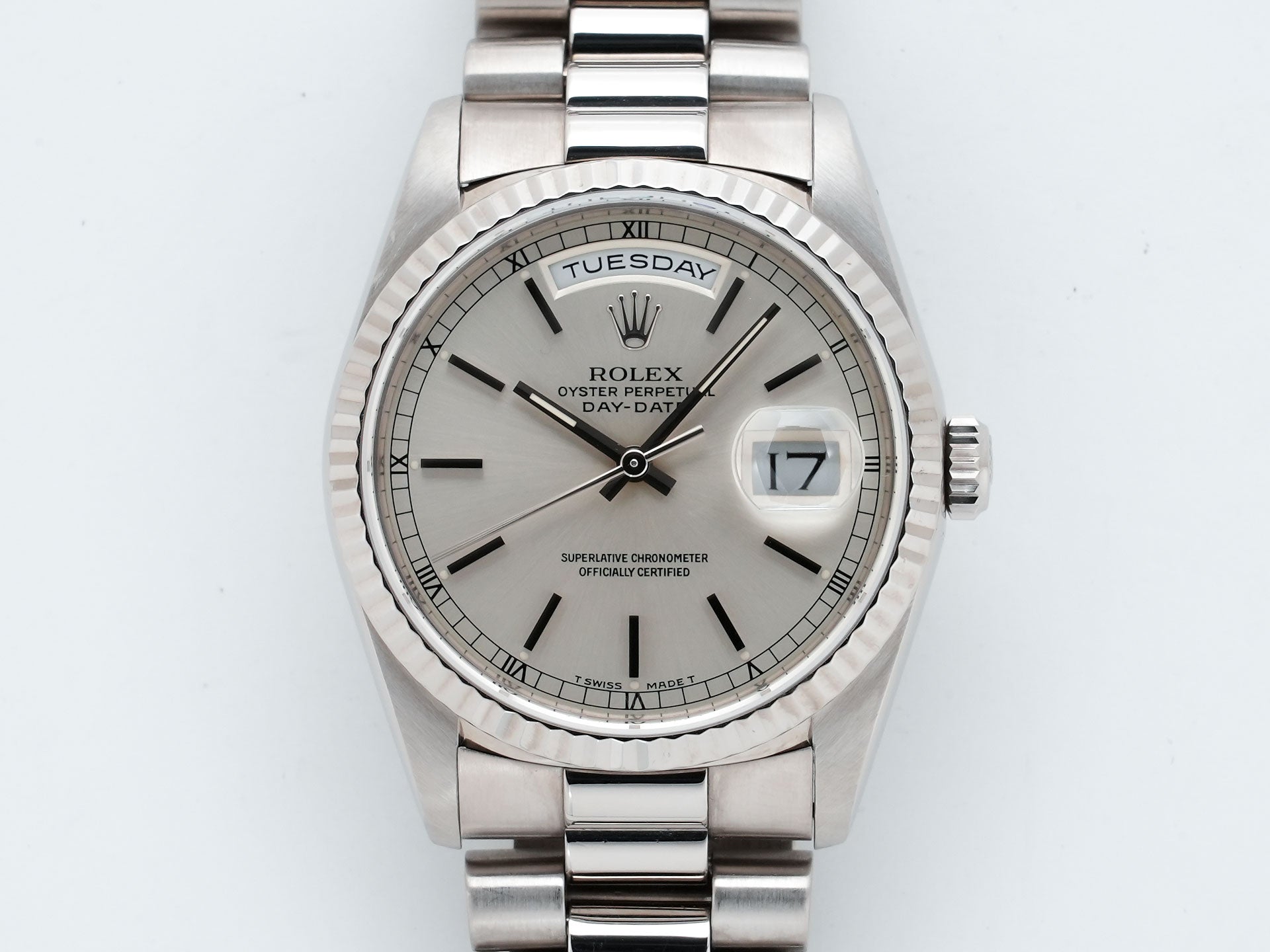 ロレックス デイデイト36 Ref.18239 ホワイトゴールド シルバー文字盤 中古 mks8p8yy