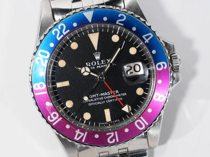 ロレックス GMTマスター Ref.1675 ステンレススチール ブラック文字盤 ジュビリーブレスレット 中古 yvpbvkoi