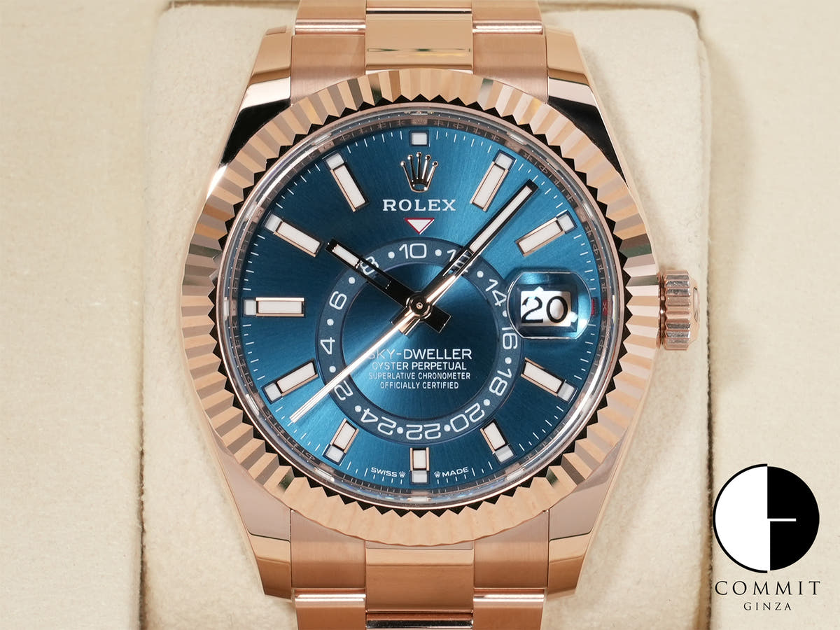 ロレックス スカイドゥエラー Ref.336935 エバーローズゴールド ブルーグリーン文字盤 オイスターブレスレット 未使用 skke4cr3