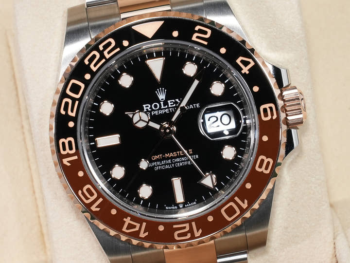 ロレックス GMTマスターII Ref.126711CHNR ステンレススチール/エバーローズゴールド ブラック文字盤 オイスターブレスレット 中古 o89eosfs