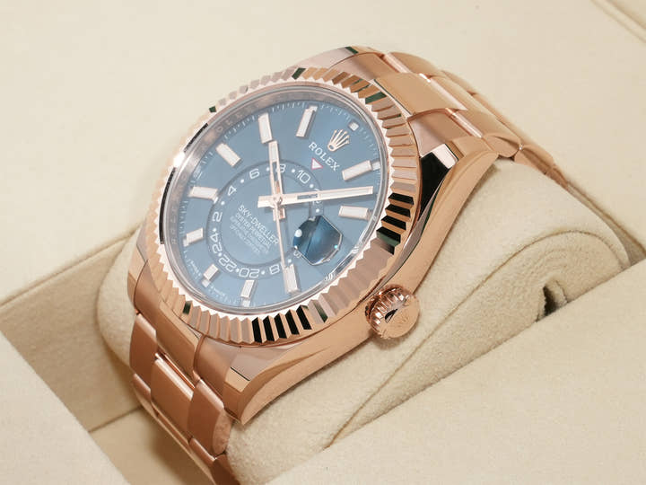 ロレックス スカイドゥエラー Ref.336935 エバーローズゴールド ブルーグリーン文字盤 オイスターブレスレット 未使用 skke4cr3