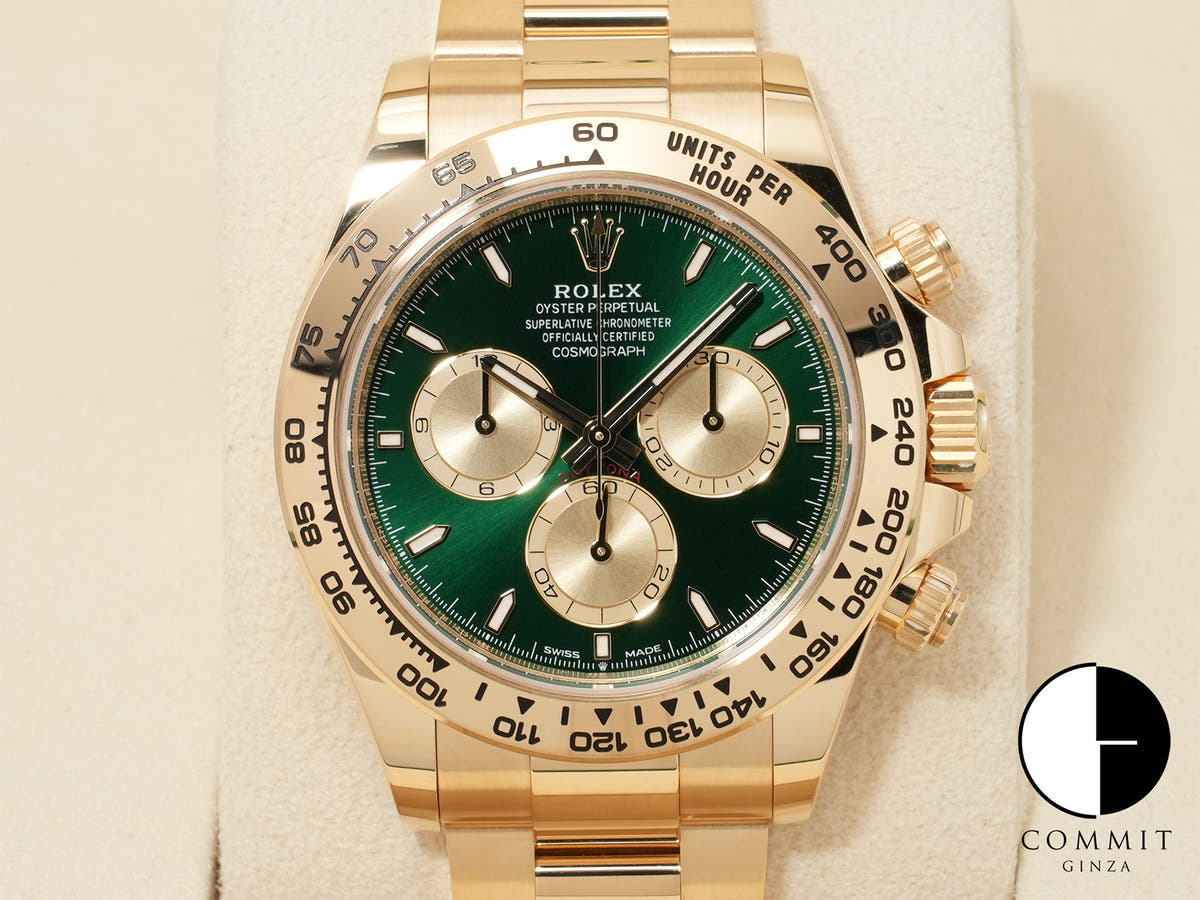 ロレックス デイトナ Ref.126508 イエローゴールド グリーン文字盤 未使用 ehzyyjpw