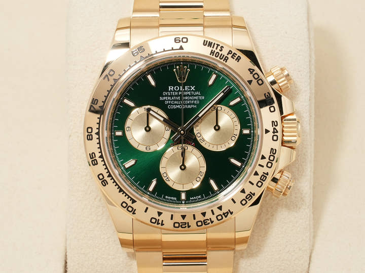 ロレックス デイトナ Ref.126508 イエローゴールド グリーン文字盤 未使用 ehzyyjpw