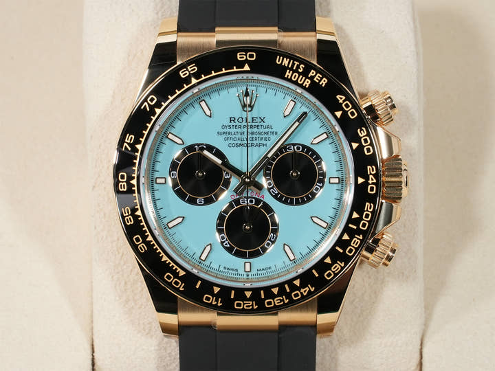 Rolex Daytona Ref. 126518LN Yellow Gold Turquoise Blue Dial Unused sjottbdh