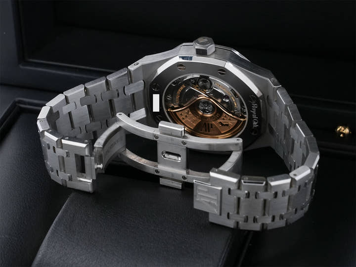 オーデマピゲ ロイヤルオーク Ref.15450ST.OO.1256ST.03 ステンレススチール ブルー文字盤 美中古 f5y3qzog